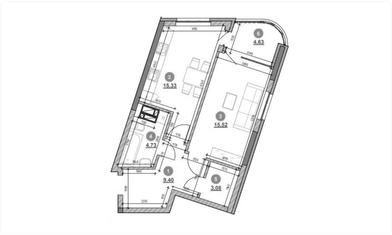 Sale 1 bedroom-(s) apartment 53 sq. m., Zdolbunivska Street 7д к З