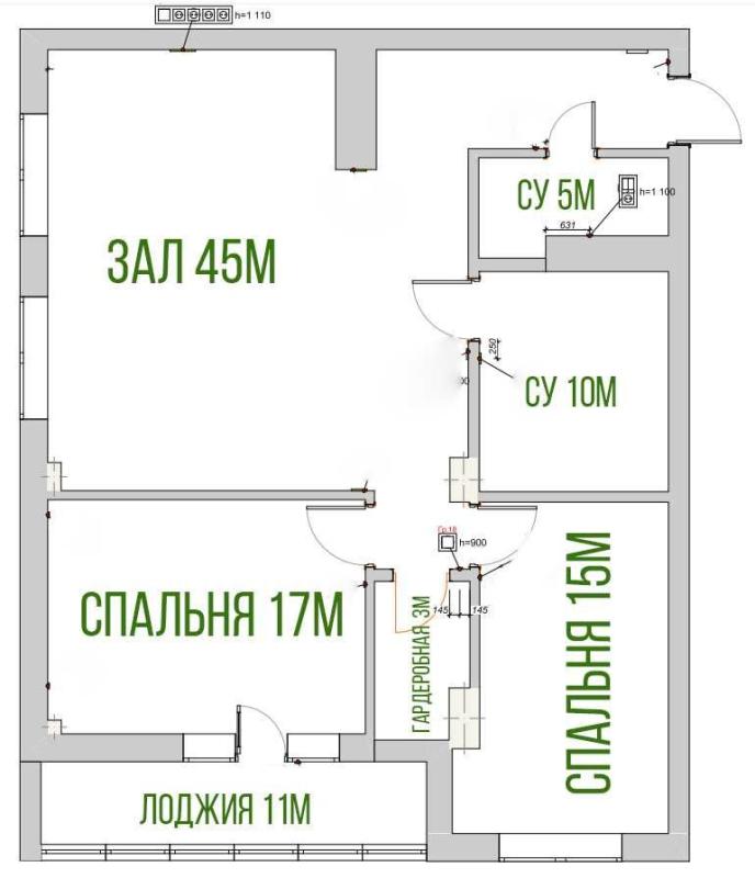 Long term rent 2 bedroom-(s) apartment Akademika Pavlova Street