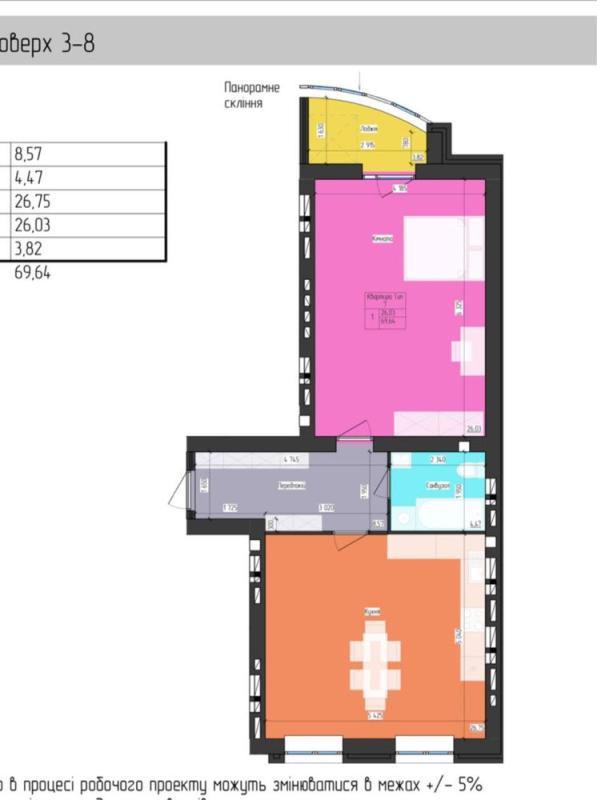 Продаж 1 кімнатної квартири 71 кв. м, Лосівський пров. 2