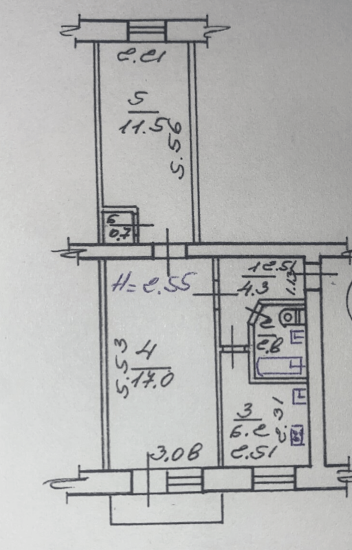 Sale 2 bedroom-(s) apartment 43 sq. m., Stadionnyi Pass 4