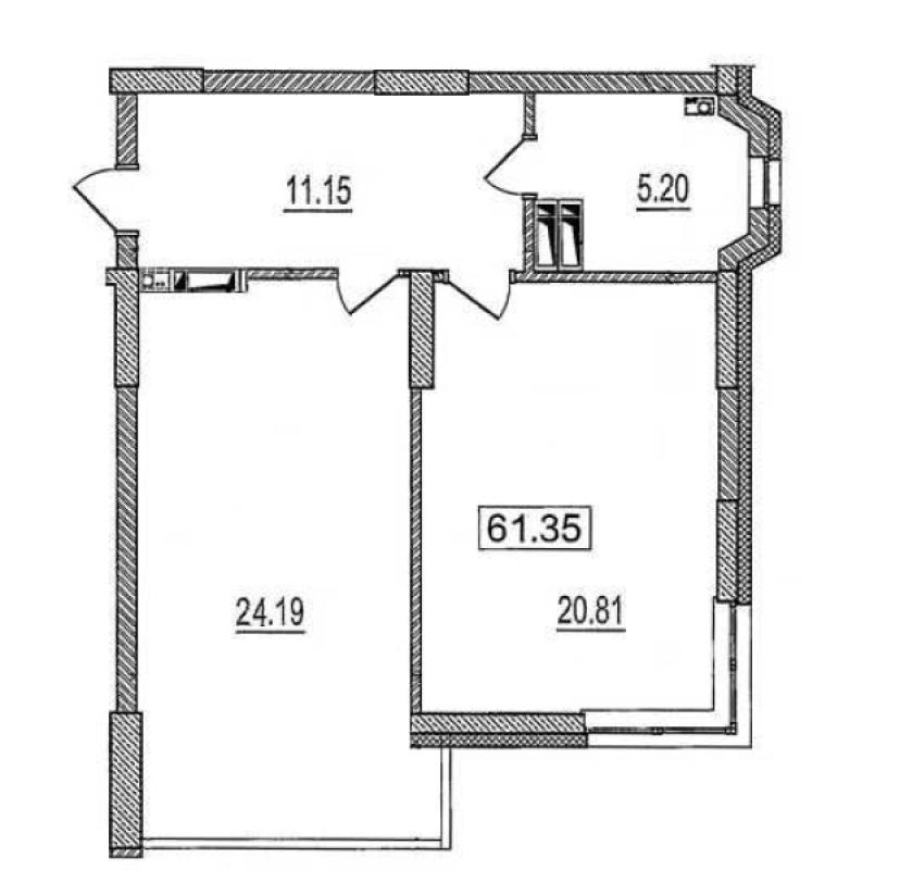 Продаж 1 кімнатної квартири 61 кв. м, Єлизавети Чавдар вул. 18