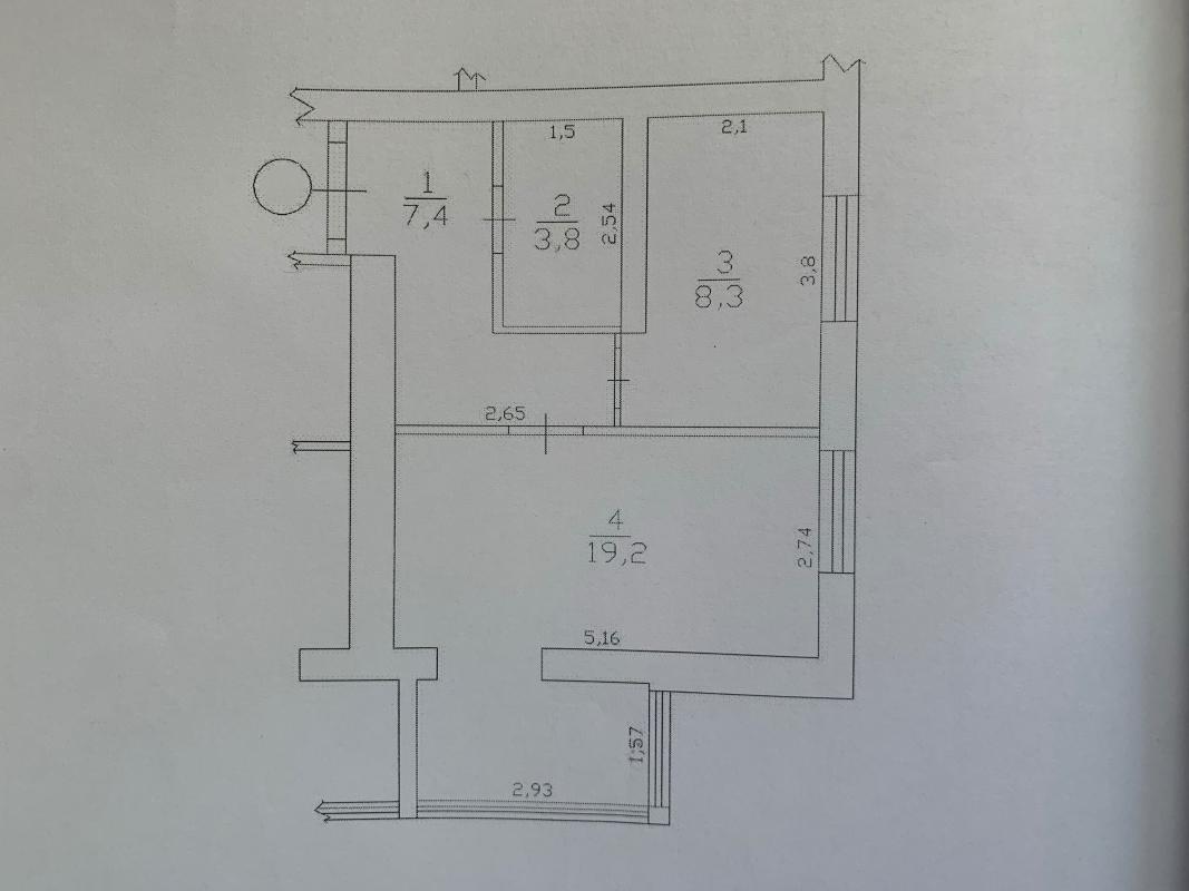 Продаж 1 кімнатної квартири 38 кв. м, Лосівський пров. 2