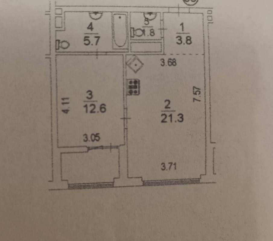 Продаж 1 кімнатної квартири 49 кв. м, Зарічна вул. 6к3