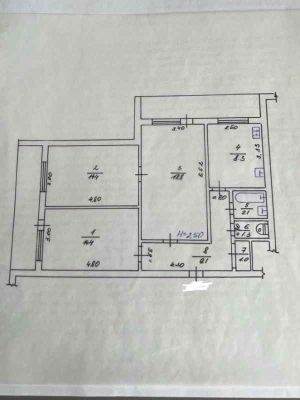 Sale 3 bedroom-(s) apartment 76 sq. m., 23 Serpnya Street 59