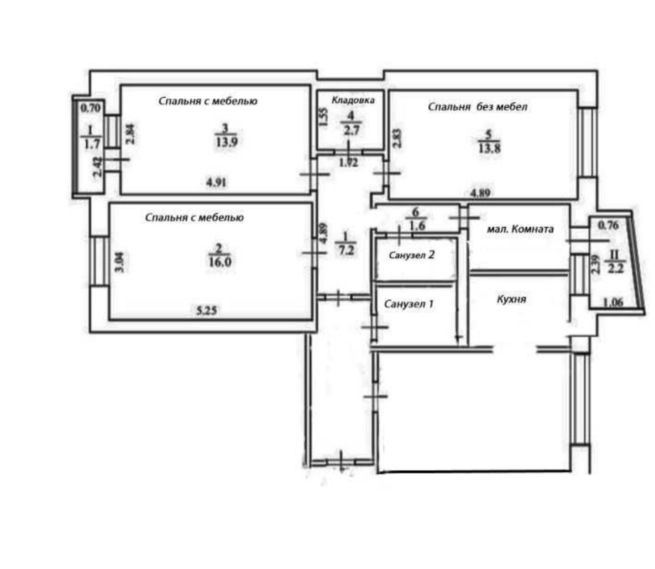 Long term rent 5 bedroom-(s) apartment Heroiv Dnipra Street 6