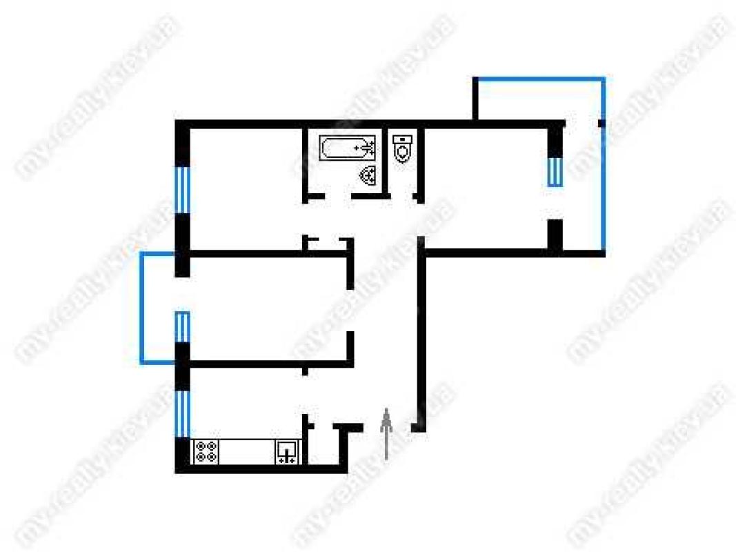 Sale 3 bedroom-(s) apartment 67 sq. m., Otto Shmidta Street 26б