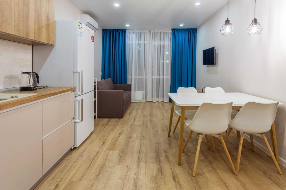 Long term rent 2 bedroom-(s) apartment Yevhena Sverstiuka Street 6