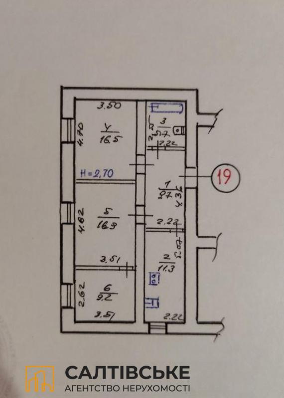 Продаж 3 кімнатної квартири 70 кв. м, Самсонівська вул. (Крупської) 39