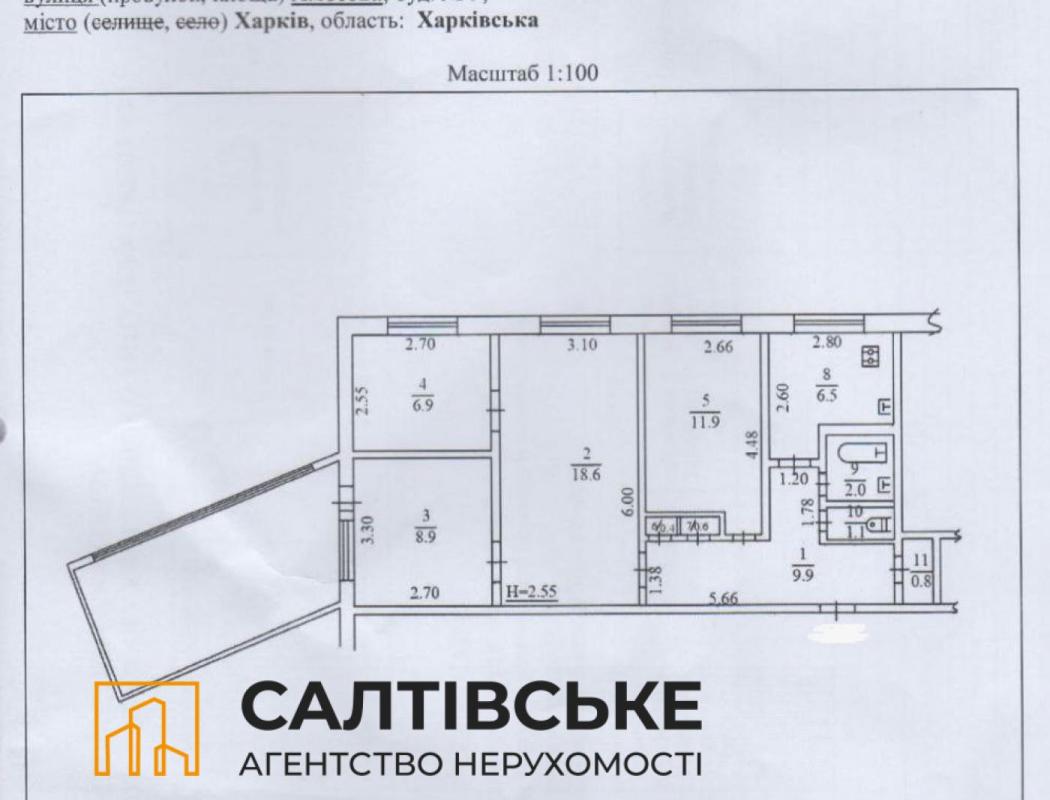 Sale 4 bedroom-(s) apartment 76 sq. m., Amosova Street 9