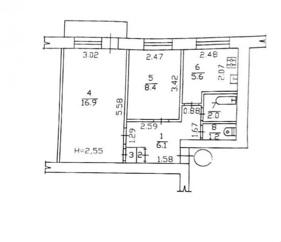 Продаж 2 кімнатної квартири 44 кв. м, Познанська вул. 3А