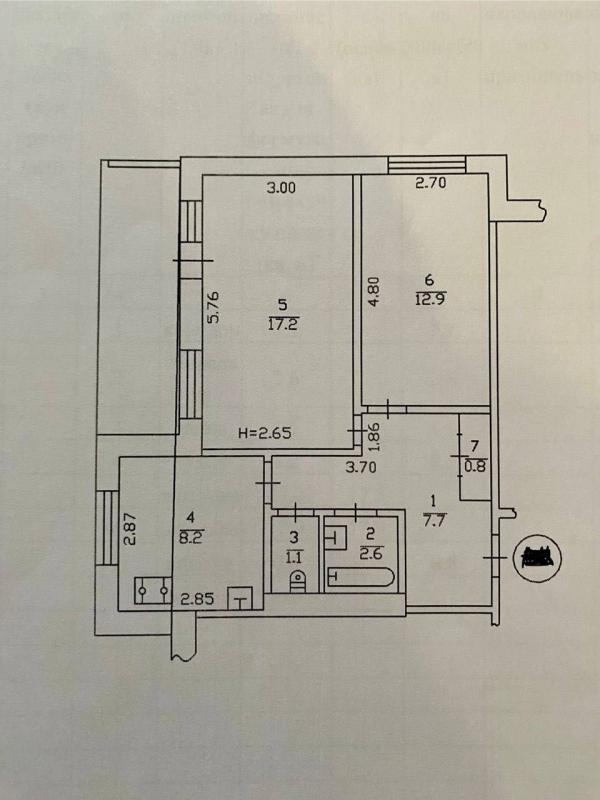 Продаж 2 кімнатної квартири 53 кв. м, Авіаційна вул. 3