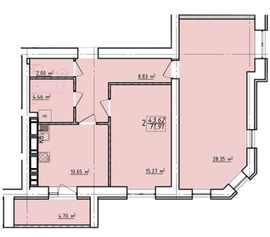 Продажа 2 комнатной квартиры 71 кв. м, Елизаветинская ул. 5