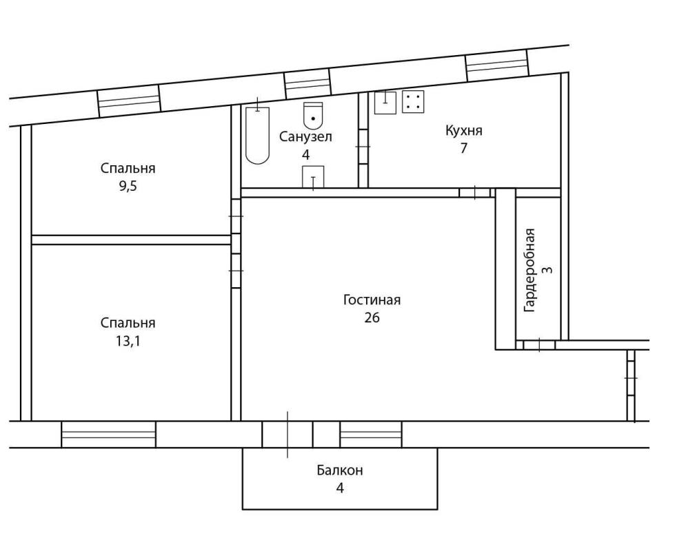 Продаж 3 кімнатної квартири 62 кв. м, Полтавський Шлях вул. 24