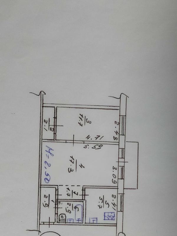 Продажа 2 комнатной квартиры 45 кв. м, Рыбалко ул. 23