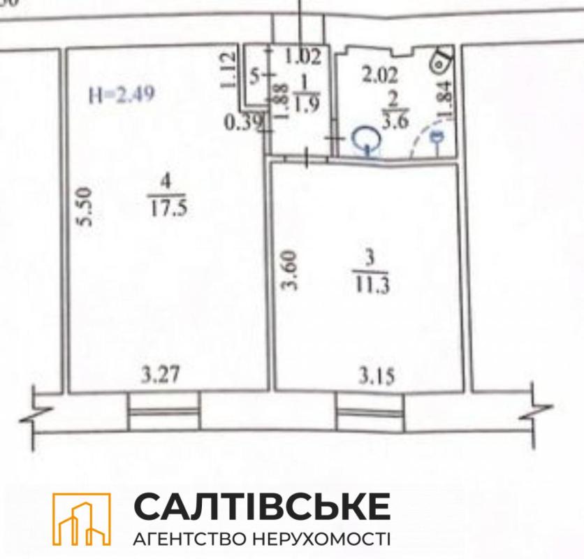 Sale 2 bedroom-(s) apartment 44 sq. m., Marshala Batytskoho Street 22