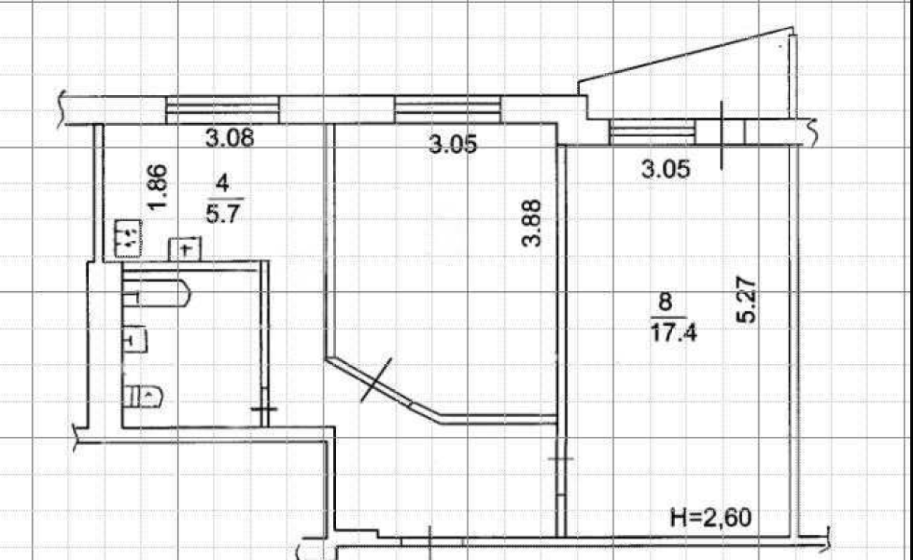 Sale 2 bedroom-(s) apartment 45 sq. m., Liudviga Svobody Avenue 46