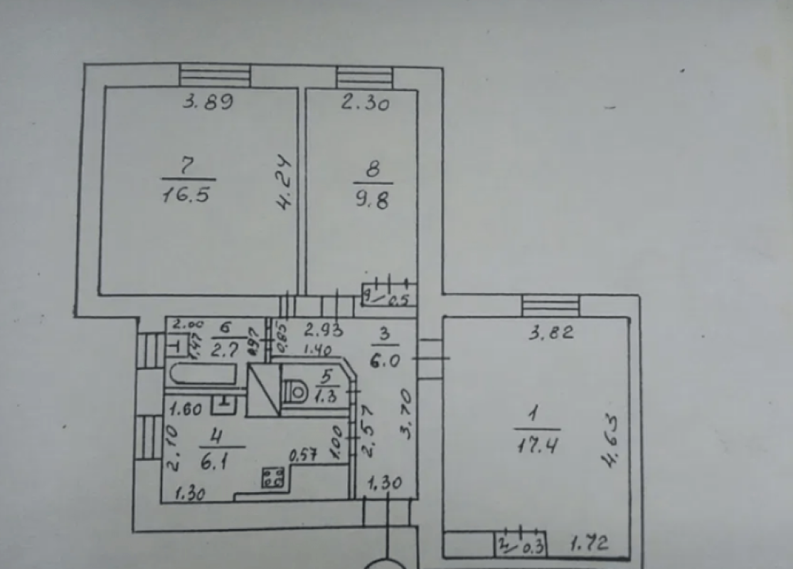 Продаж 3 кімнатної квартири 60 кв. м, Тархова вул. 1