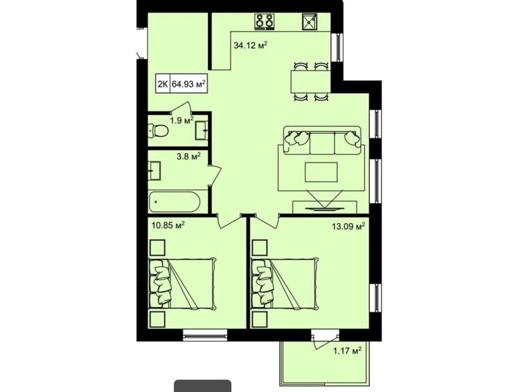 Продажа 2 комнатной квартиры 72 кв. м, Госпитальная ул. 20