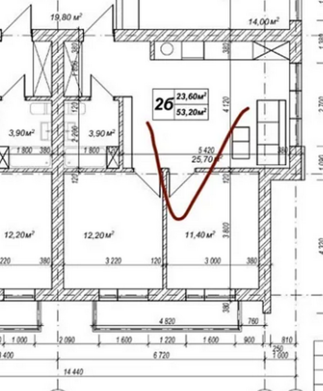 Продаж 2 кімнатної квартири 53 кв. м, Сонячна вул. 13