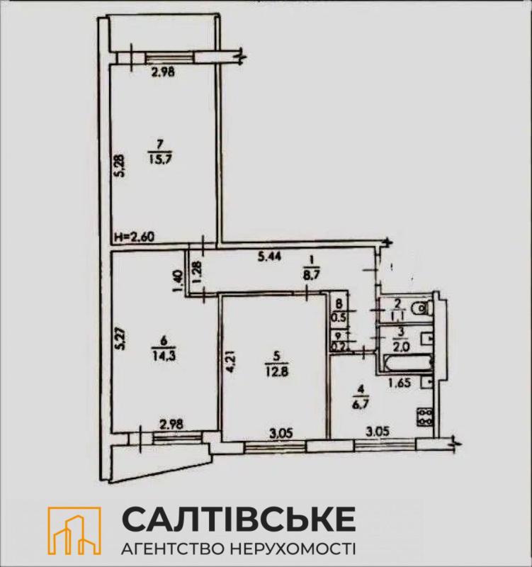 Sale 3 bedroom-(s) apartment 65 sq. m., Valentynivska street 23е