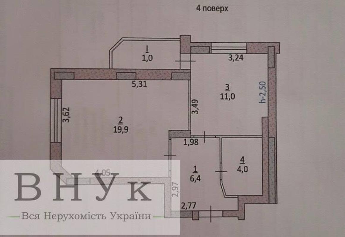 Продаж 1 кімнатної квартири 42 кв. м, Тролейбусна вул. 9