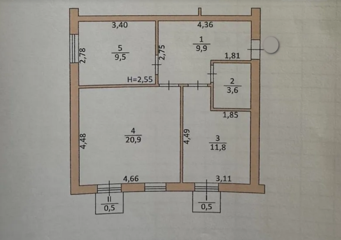 Продажа 2 комнатной квартиры 56 кв. м, Полесская ул. 13