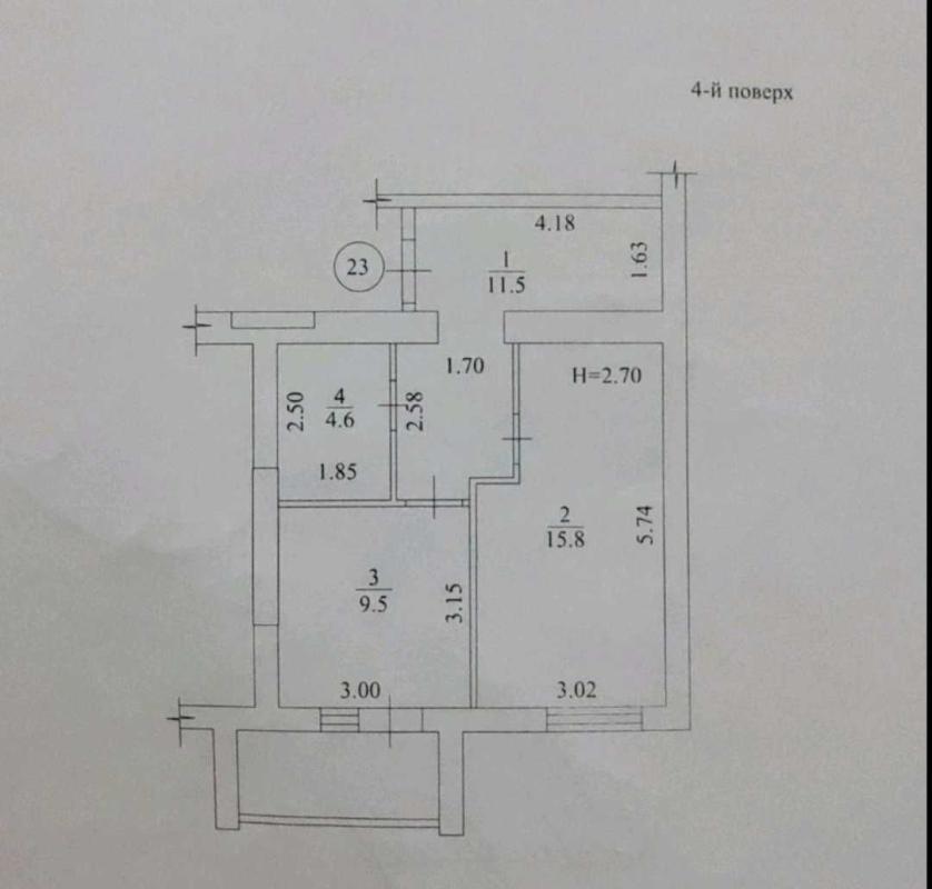 Продаж 1 кімнатної квартири 43 кв. м, Миру вул.