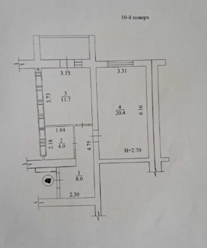 Продаж 1 кімнатної квартири 46 кв. м, Заливна вул. 2