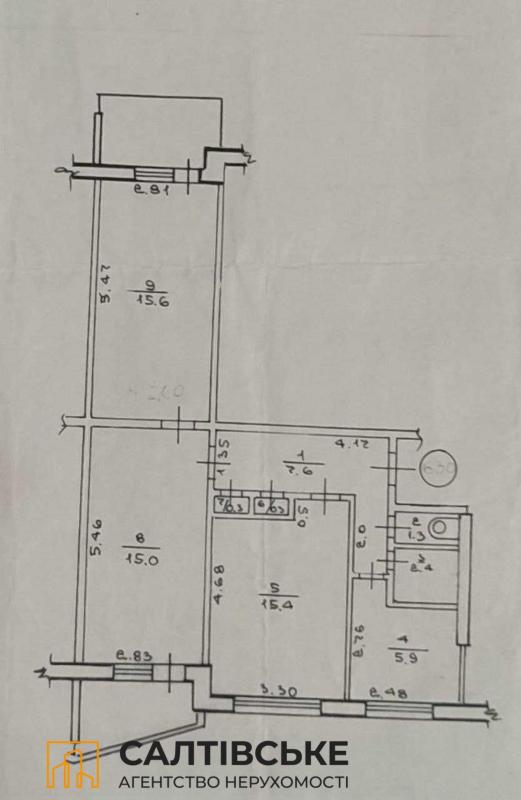 Sale 3 bedroom-(s) apartment 67 sq. m., Amosova Street 1