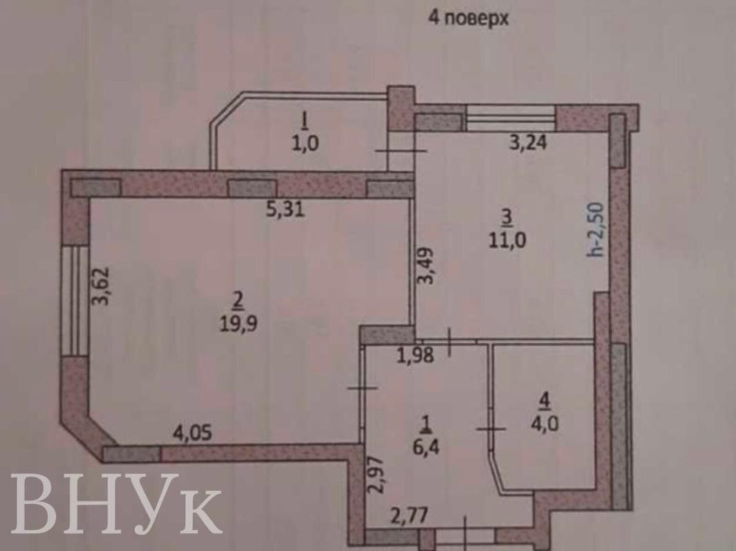 Sale 1 bedroom-(s) apartment 42 sq. m., Troleibusna Street 15