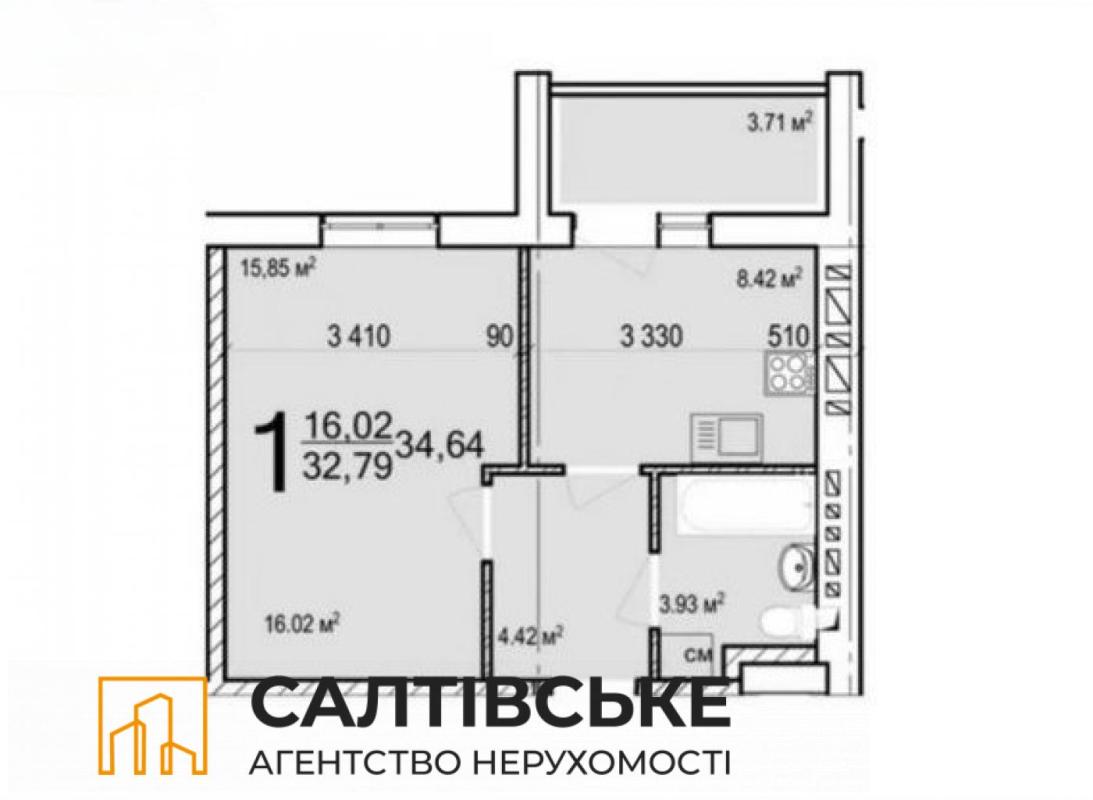 Продаж 1 кімнатної квартири 32 кв. м, Козакевича вул. 27