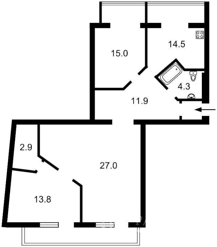 Продаж 3 кімнатної квартири 103 кв. м, Велика Житомирська вул. 14