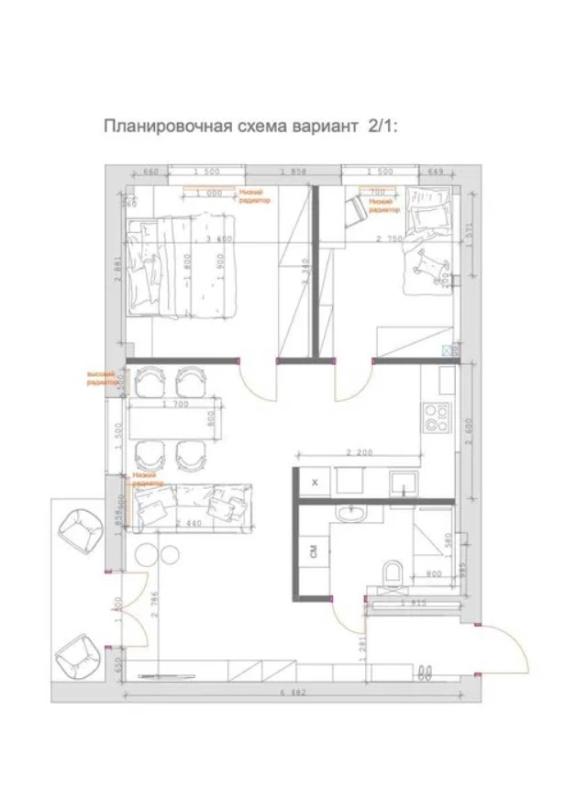 Sale 2 bedroom-(s) apartment 61 sq. m., Profesorska Street 6