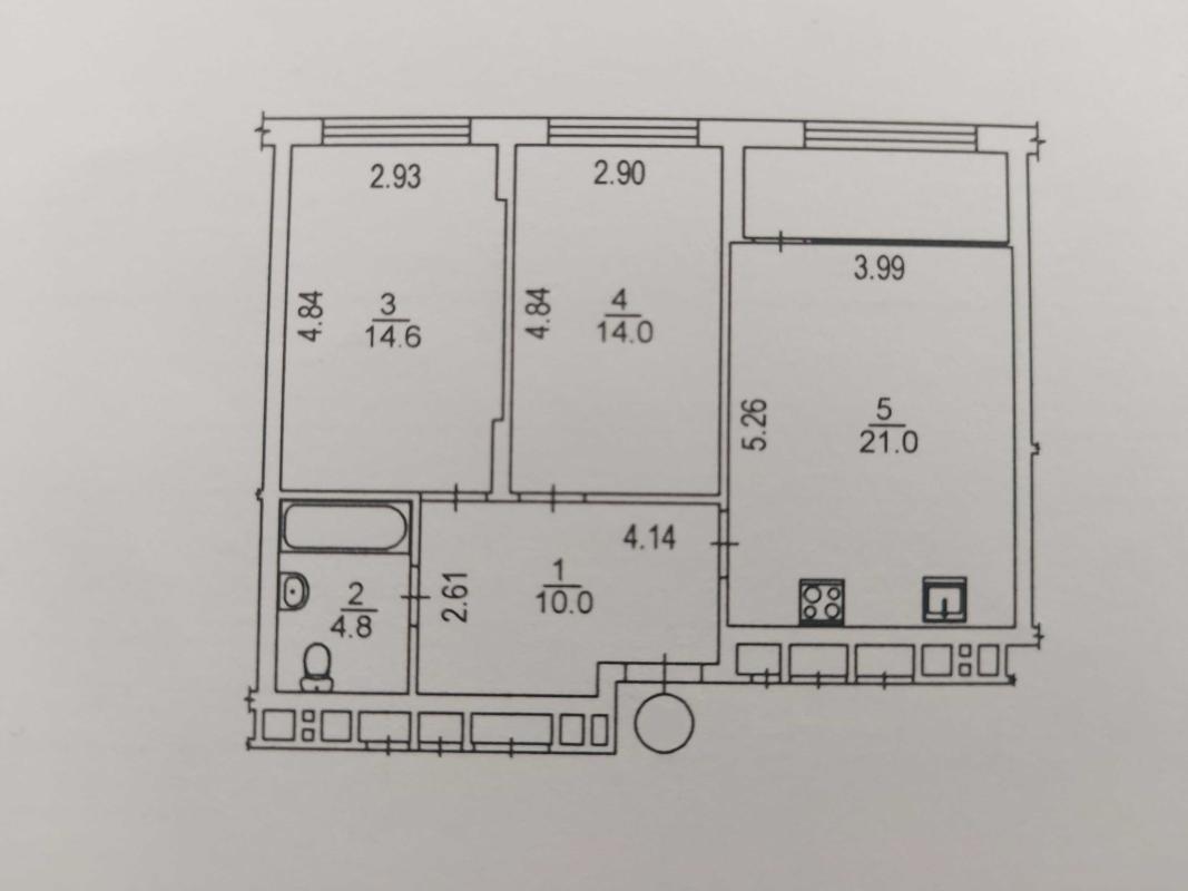 Продаж 2 кімнатної квартири 70 кв. м, Олександра Олеся вул. 2б