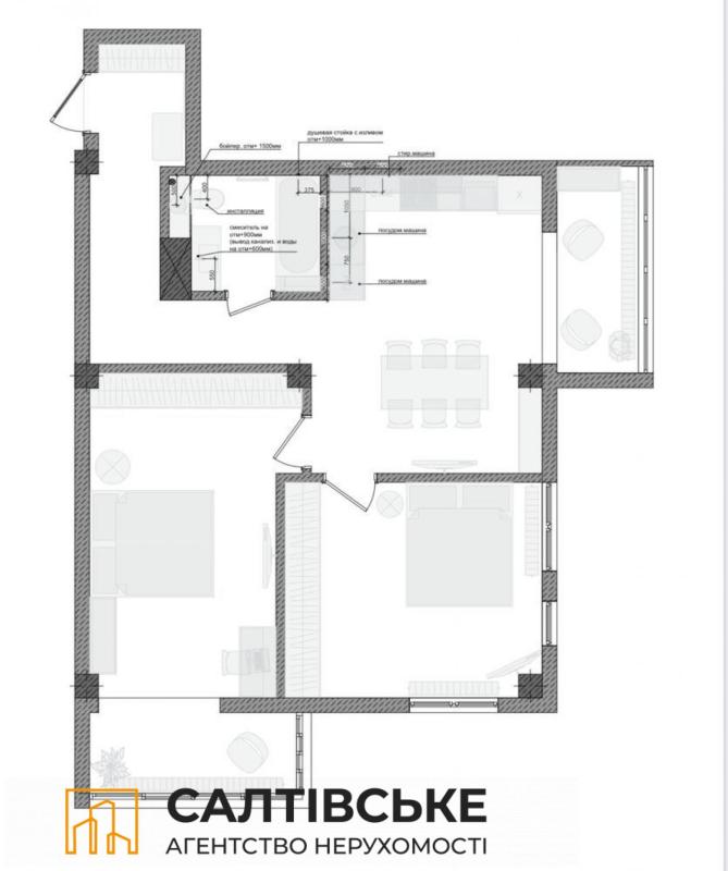 Sale 2 bedroom-(s) apartment 77 sq. m., Valentynivska street 15а