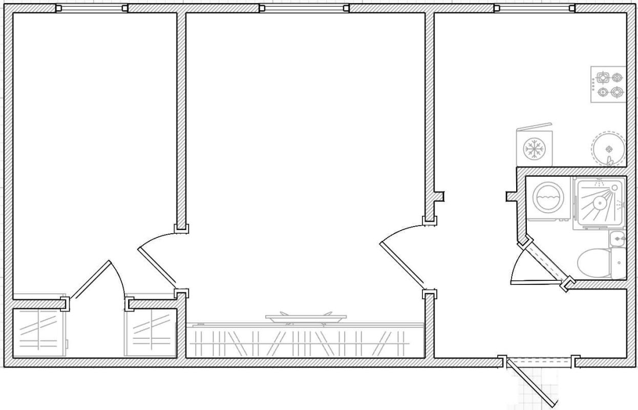 Sale 2 bedroom-(s) apartment 42 sq. m., Sobornosti avenue 5