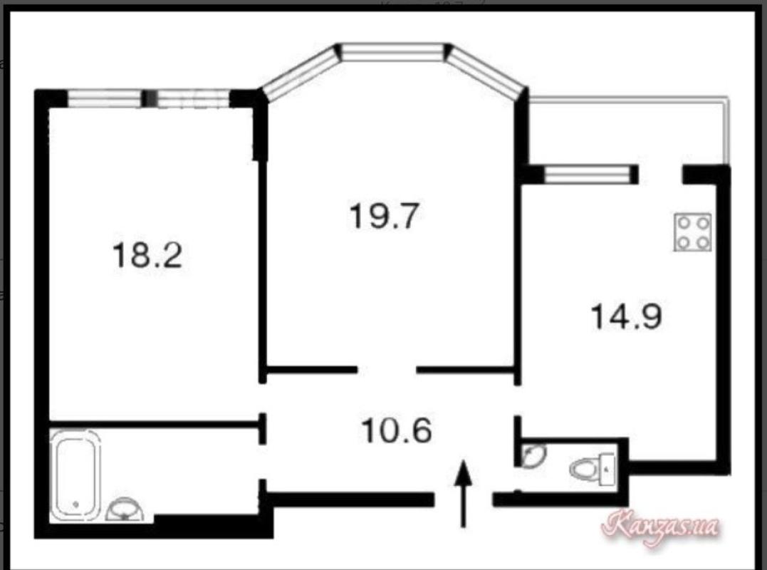 Продаж 2 кімнатної квартири 75 кв. м, Миколи Бажана просп. 10