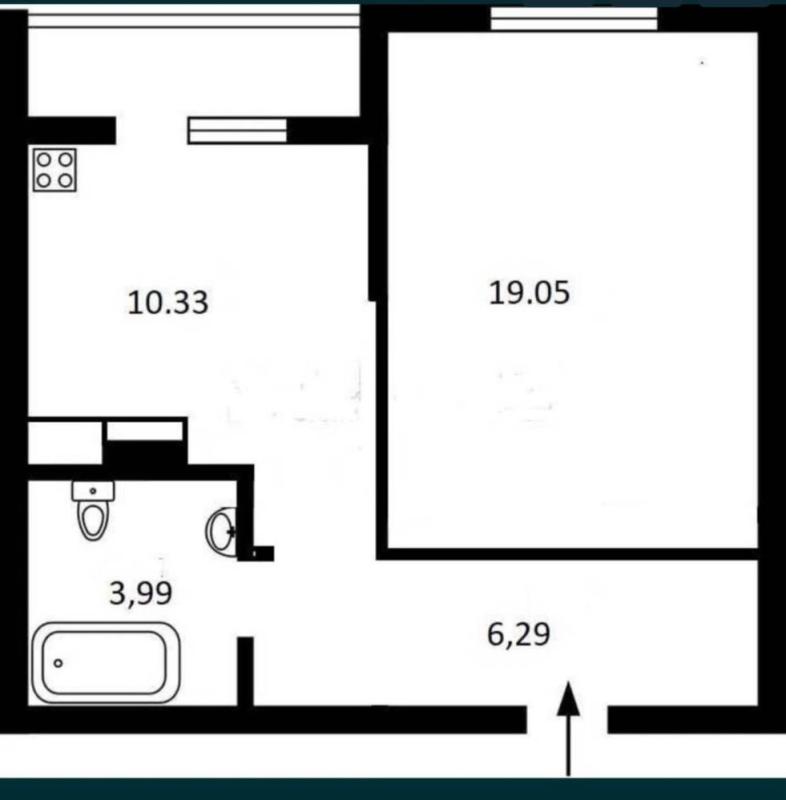 Продажа 1 комнатной квартиры 44 кв. м, Отрадный просп. 2