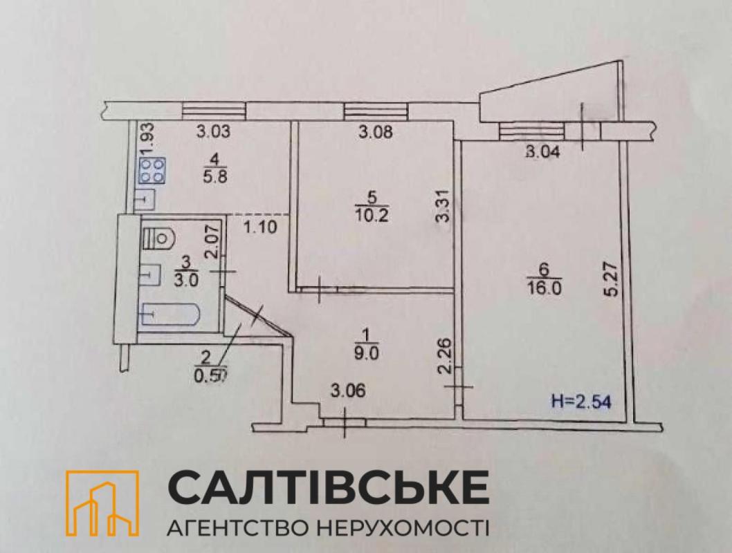 Sale 2 bedroom-(s) apartment 46 sq. m., Akademika Pavlova Street 132