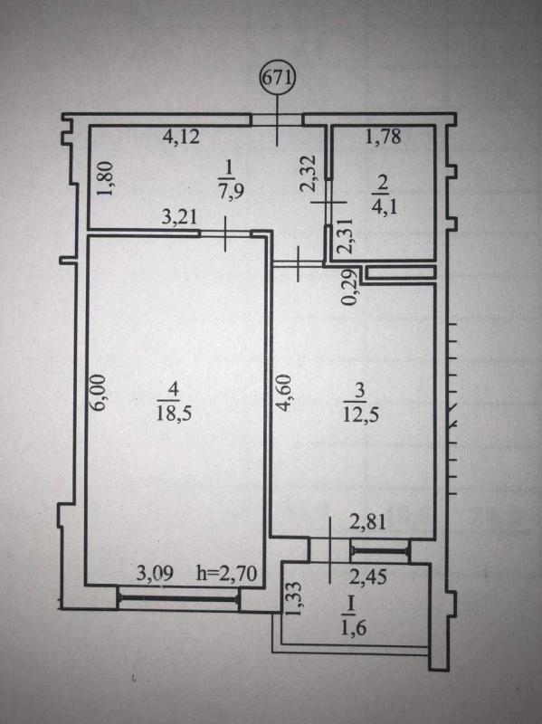 Продаж 1 кімнатної квартири 44 кв. м, Польова вул. 73