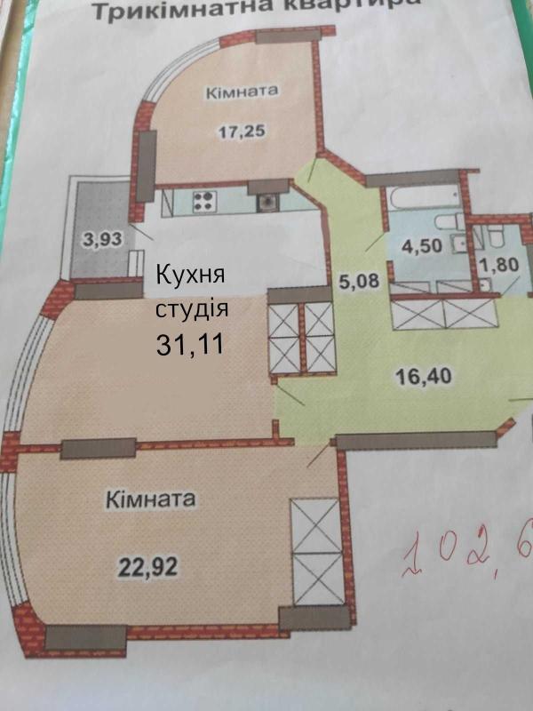 Продажа 3 комнатной квартиры 102 кв. м, Ревуцкого ул. 7в