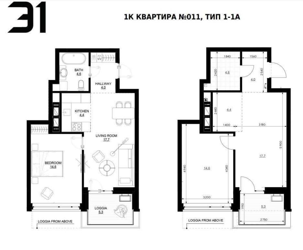 Продаж 1 кімнатної квартири 47 кв. м, Драгоманова вул. 31б