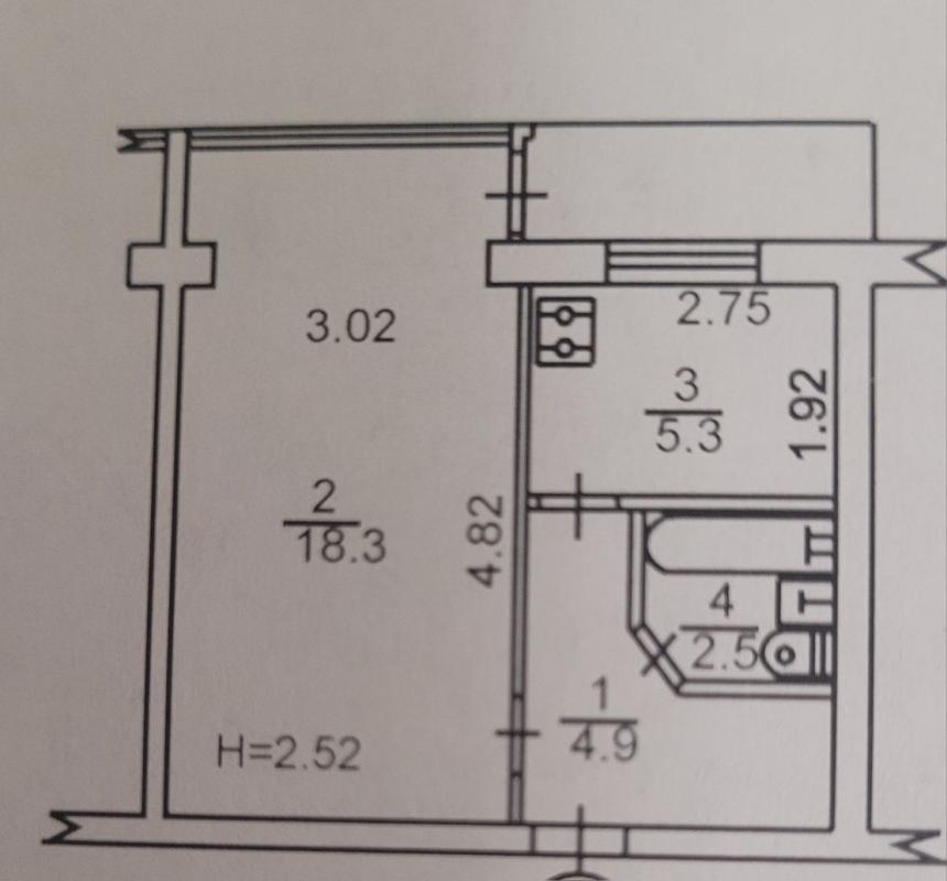 Sale 1 bedroom-(s) apartment 31 sq. m., Heroyiv polku "Azov" Street (Marshala Malynovskoho Street) 1