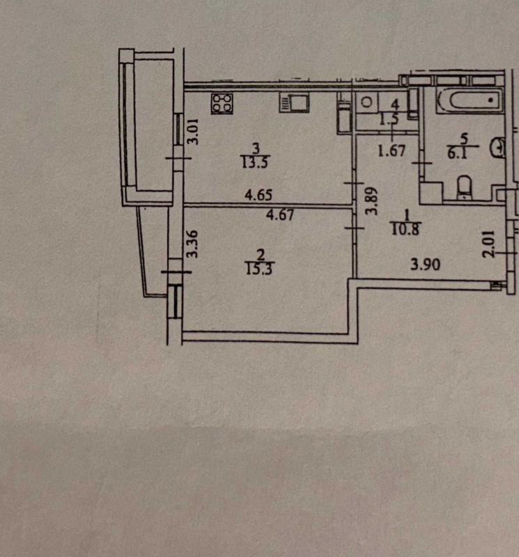 Продаж 1 кімнатної квартири 51 кв. м, Білоруська вул. 36А