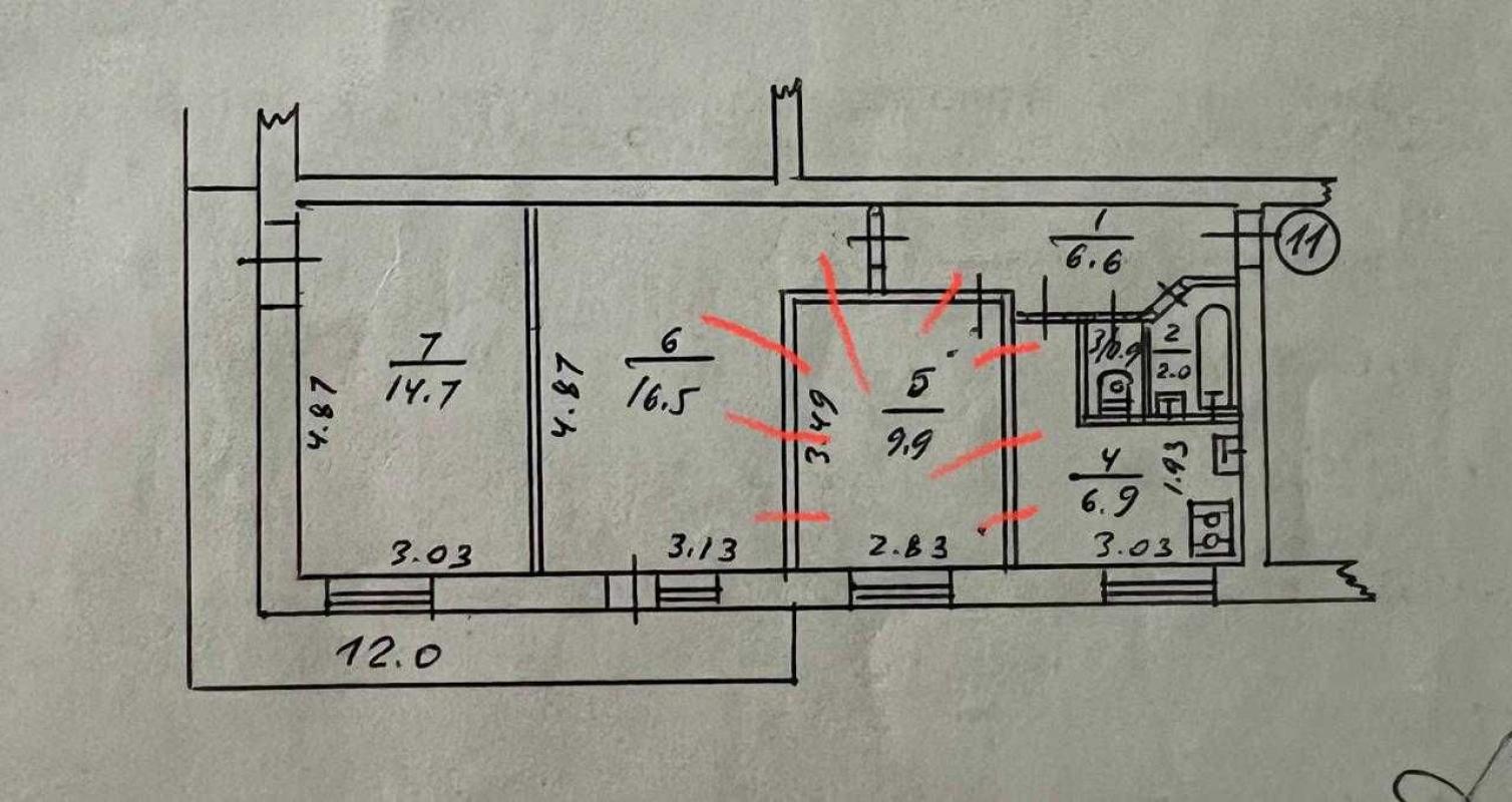 Продаж 3 кімнатної квартири 61 кв. м, Саперне Поле вул. 45