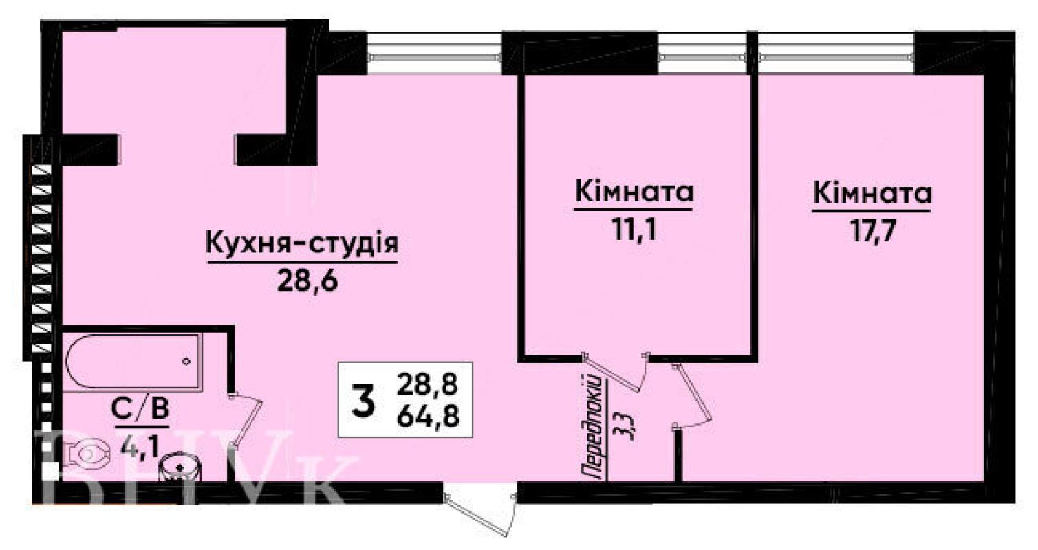 Продаж 2 кімнатної квартири 65 кв. м, Весела вул. 14