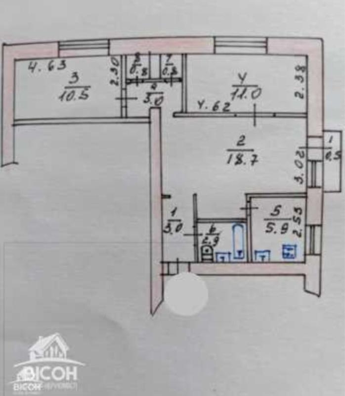 Продаж 3 кімнатної квартири 57 кв. м, Руська вул. (Леніна) 11