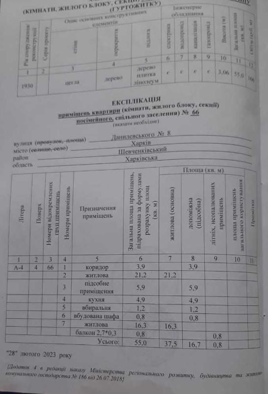 Продаж 3 кімнатної квартири 54 кв. м, Данилевського вул. 8 (п1-п4)