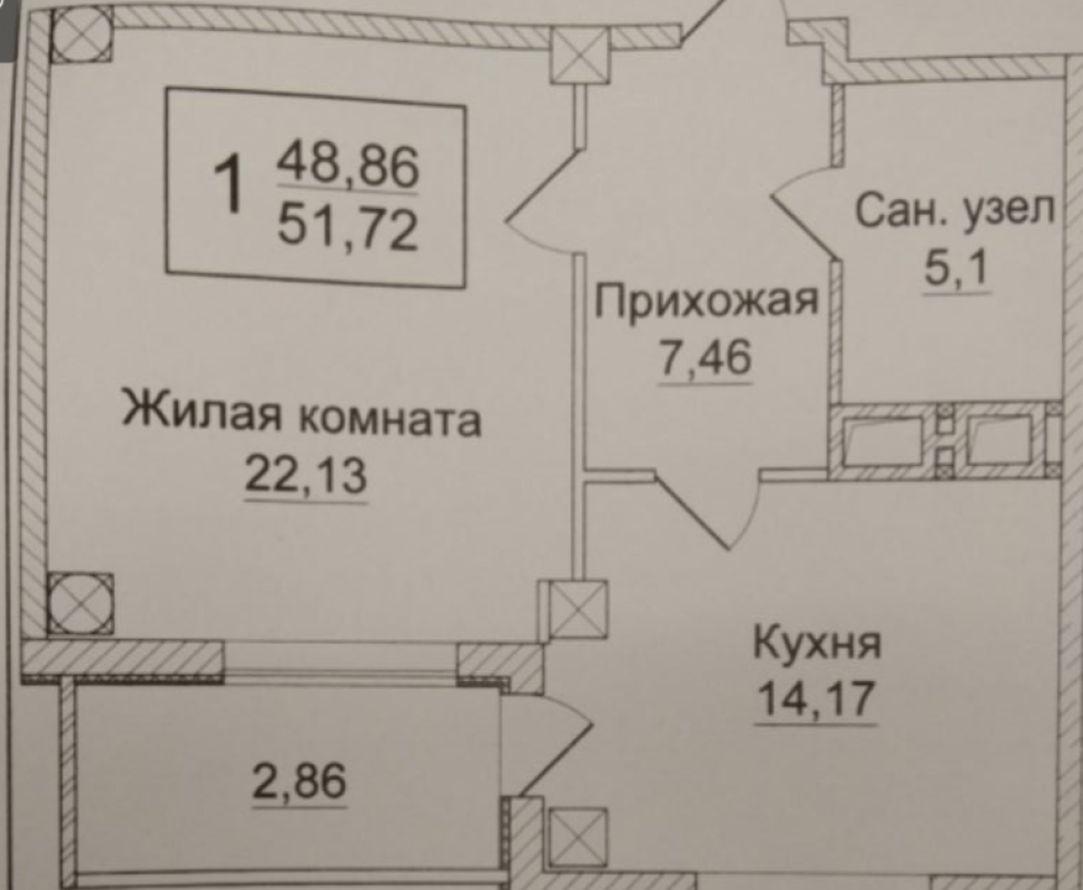 Продаж 1 кімнатної квартири 52 кв. м, Істомінський пров. 2