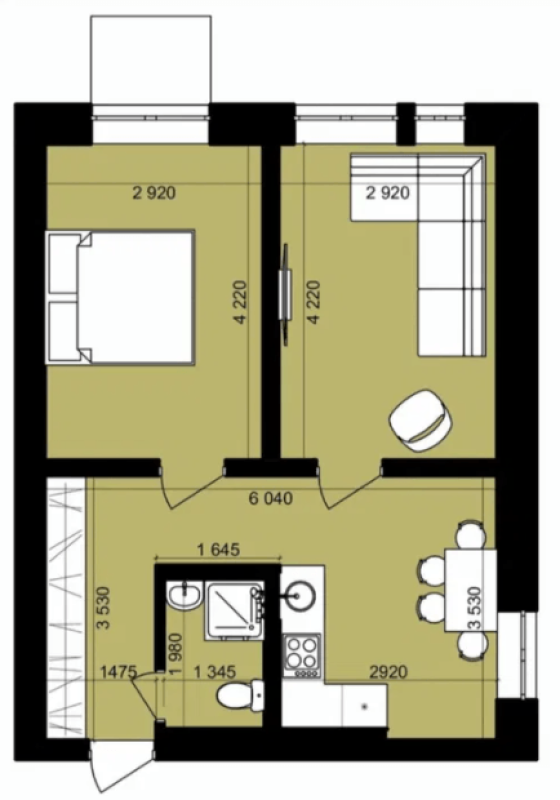Sale 2 bedroom-(s) apartment 44 sq. m., Heroiv Kharkova Avenue (Moskovskyi Avenue)
